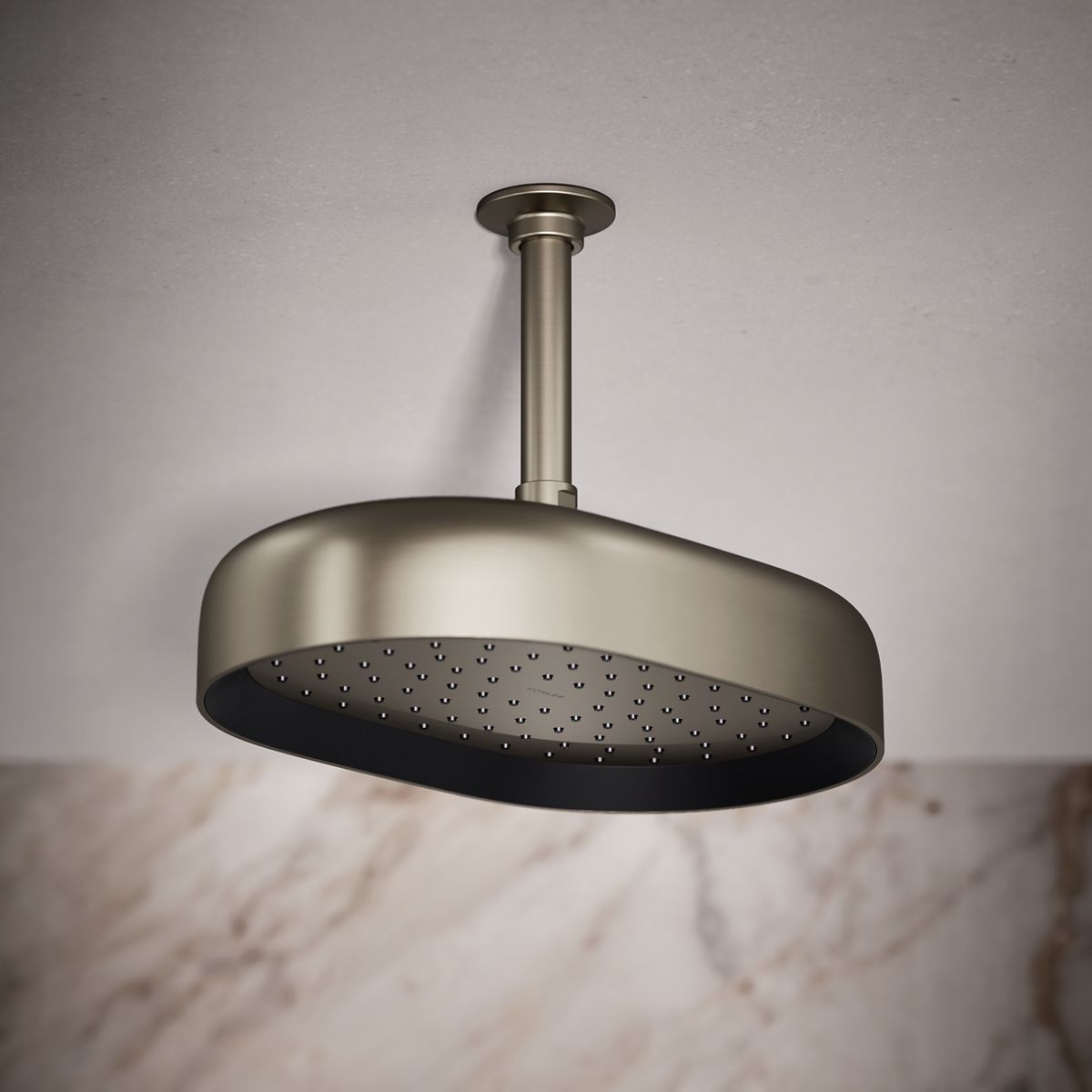Statement® Oblong 12" single-function rainhead, 2.5 gpm