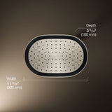 Statement® Oblong 12" single-function rainhead, 2.5 gpm