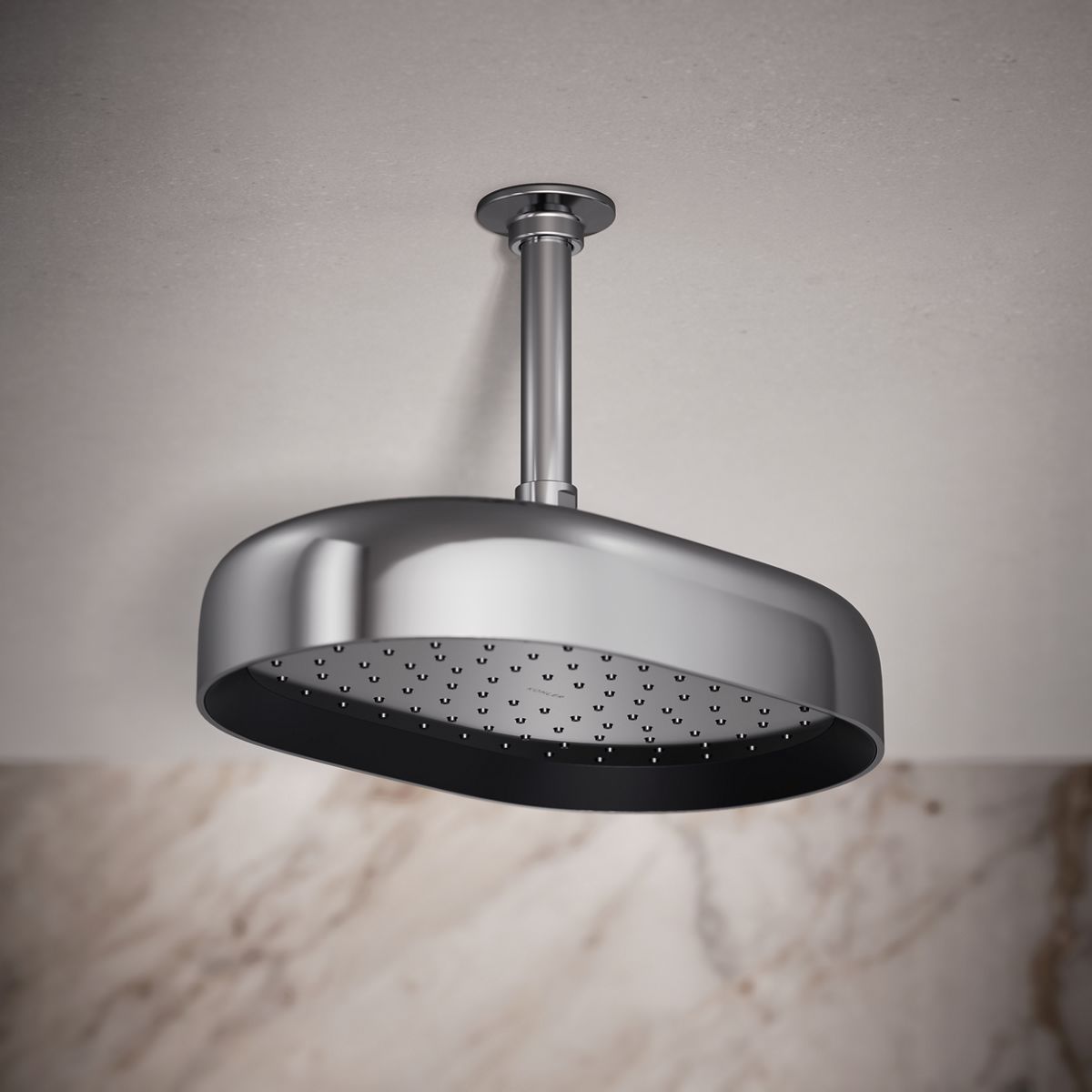 Statement® Oblong 12" single-function rainhead, 2.5 gpm