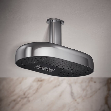 Statement® Oblong 14" two-function rainhead, 2.5 gpm