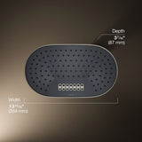 Statement® Oblong 14" two-function rainhead, 1.75 gpm