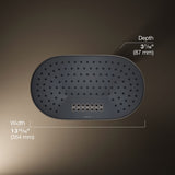 Statement® Oblong 14" two-function rainhead, 1.75 gpm
