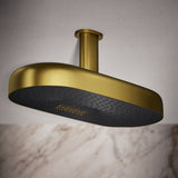 Statement® Oblong 18" two-function rainhead, 2.5 gpm