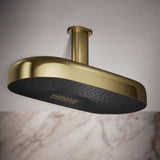 Statement® Oblong 18" two-function rainhead, 2.5 gpm