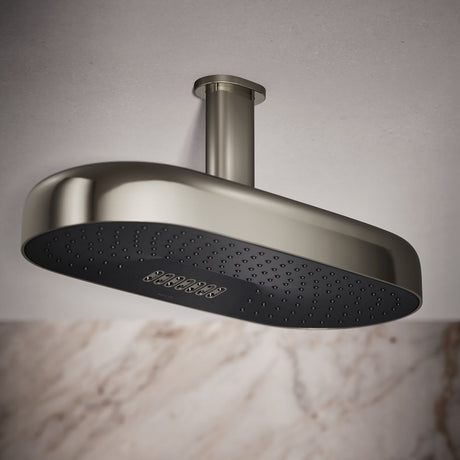 Statement® Oblong 18" two-function rainhead, 2.5 gpm