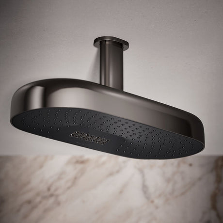 Statement® Oblong 18" two-function rainhead, 2.5 gpm