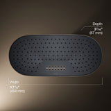 Statement® Oblong 18" two-function rainhead, 2.5 gpm
