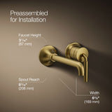 Tone™ Wall-mount single-handle bathroom sink faucet, 1.2 gpm
