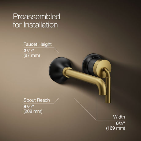 Tone™ Wall-mount single-handle bathroom sink faucet, 1.2 gpm