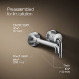 Tone™ Wall-mount single-handle bathroom sink faucet, 1.2 gpm