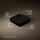 Vox® 16-1/4" square vessel bathroom sink