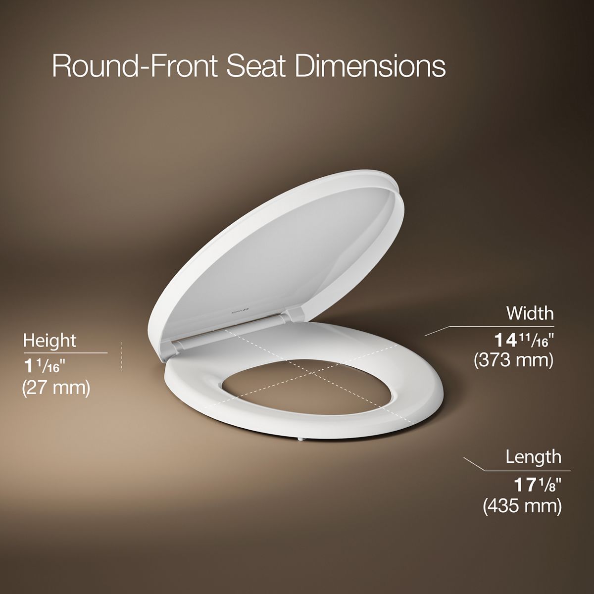 Impro® ReadyLatch® Quiet-Close™ round-front toilet seat