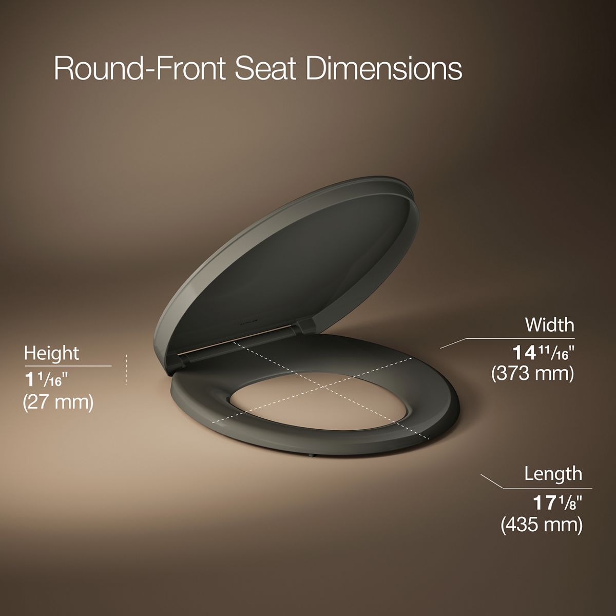 Impro® ReadyLatch® Quiet-Close™ round-front toilet seat