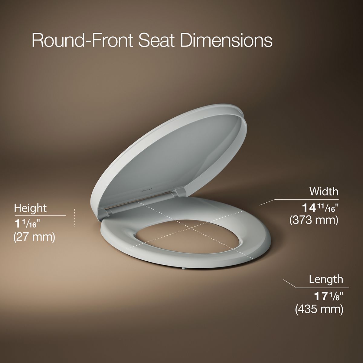 Impro® ReadyLatch® Quiet-Close™ round-front toilet seat