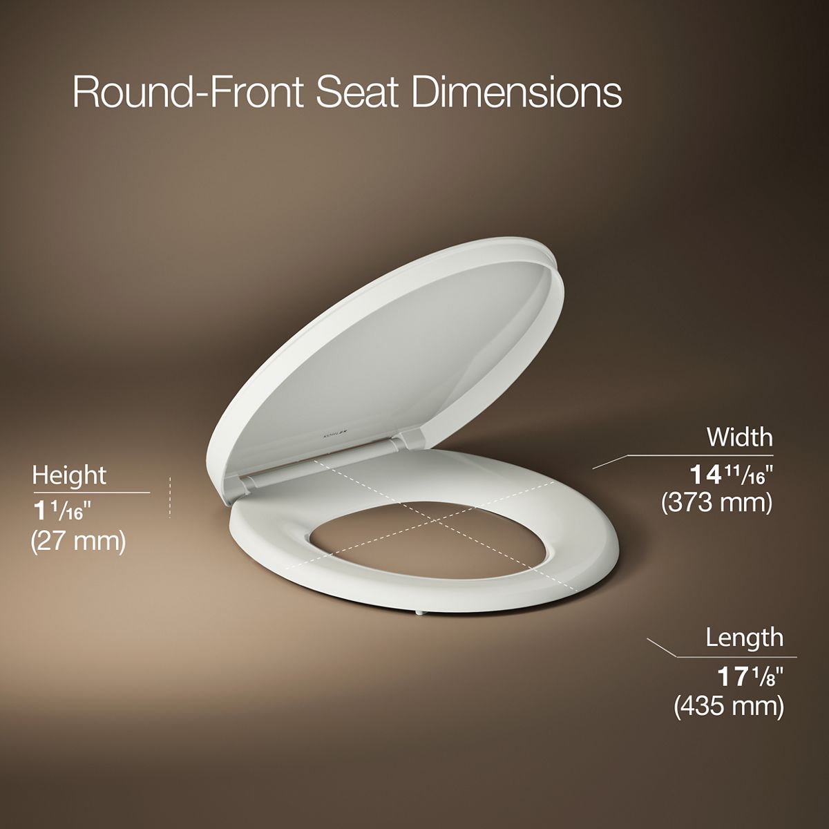 Impro® ReadyLatch® Quiet-Close™ round-front toilet seat