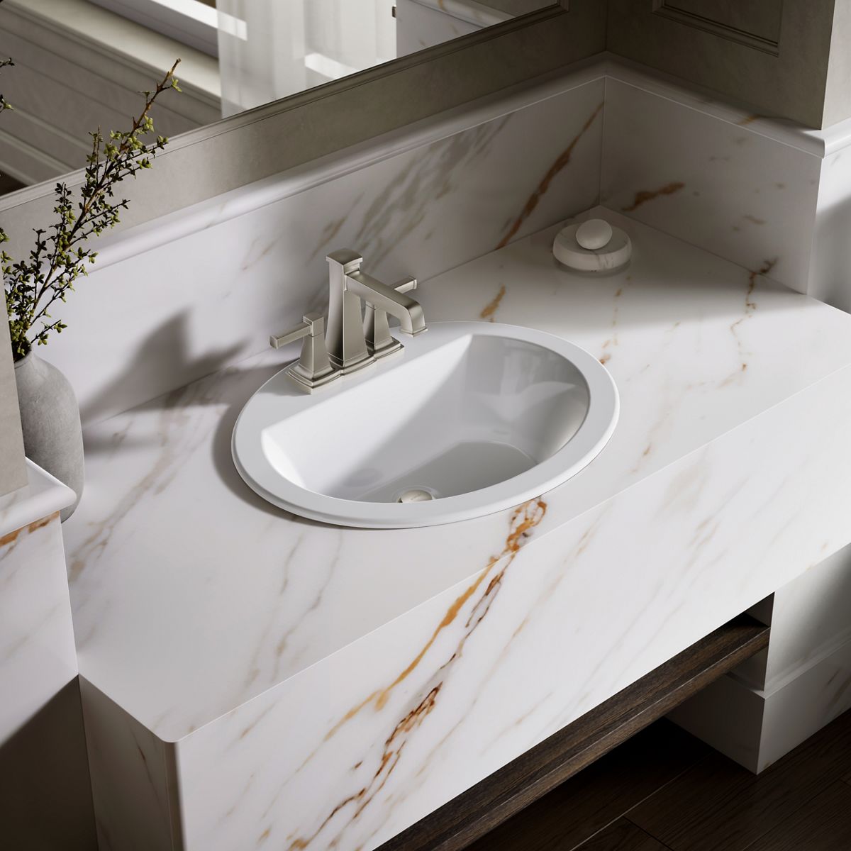 Bryant® 20-1/4" oval drop-in bathroom sink