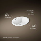 Bryant® 20-1/4" oval drop-in bathroom sink