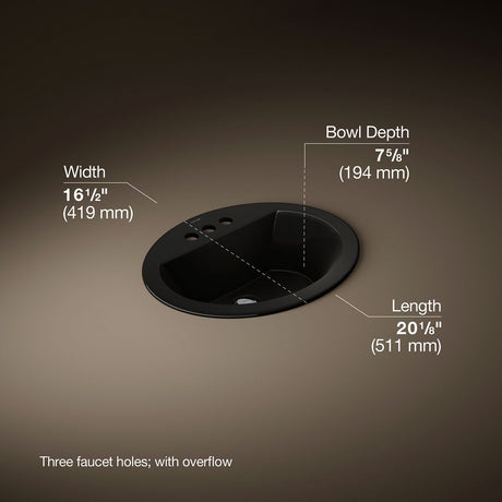 Bryant® 20-1/4" oval drop-in bathroom sink