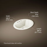 Bryant® 20-1/4" oval drop-in bathroom sink
