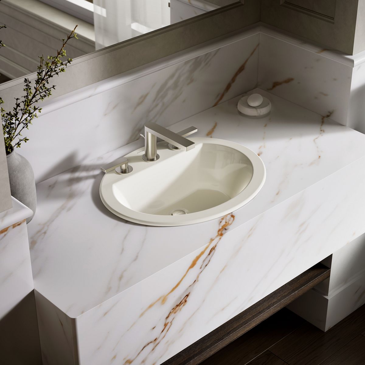 Bryant® 20-1/4" oval drop-in bathroom sink