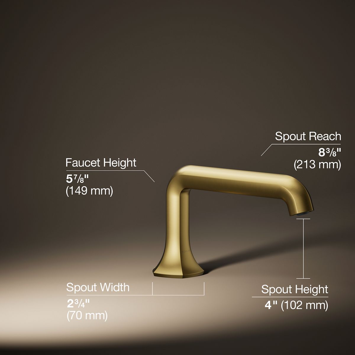 Occasion® Deck-mount bath spout with Straight design