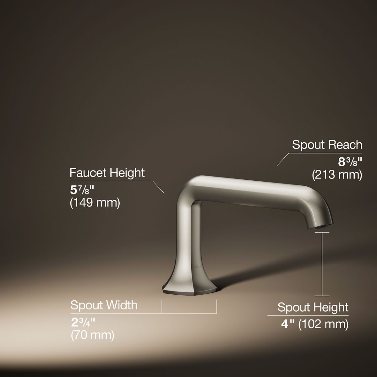 Occasion® Deck-mount bath spout with Straight design