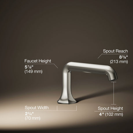 Occasion® Deck-mount bath spout with Straight design
