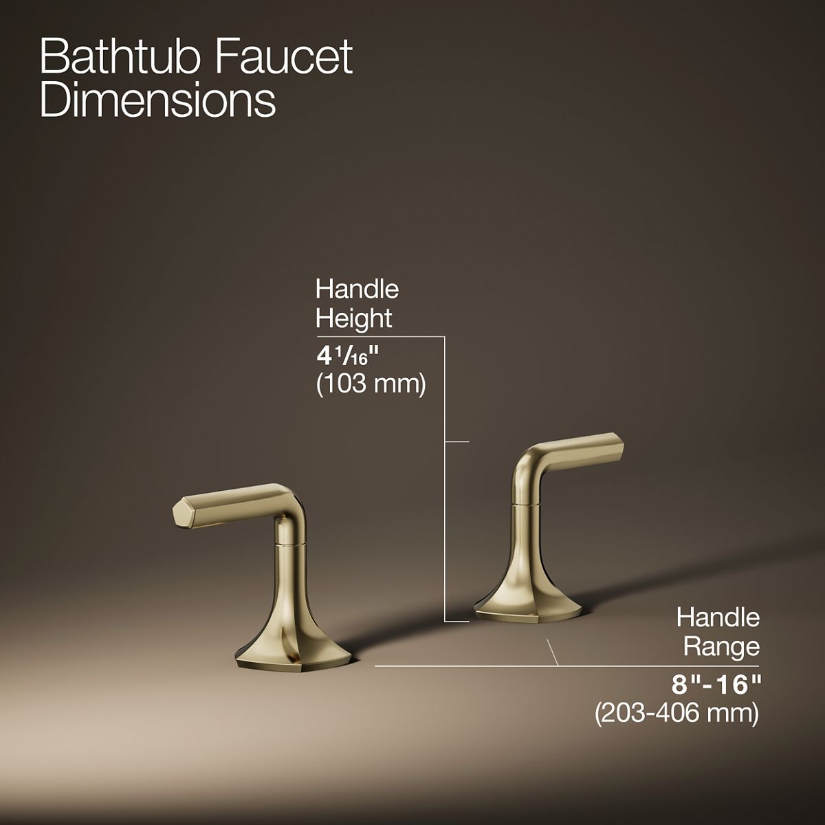 Occasion® Deck-mount bath faucet handles with Lever design