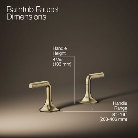 Occasion® Deck-mount bath faucet handles with Lever design