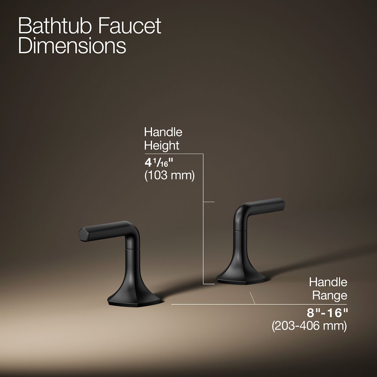 Occasion® Deck-mount bath faucet handles with Lever design