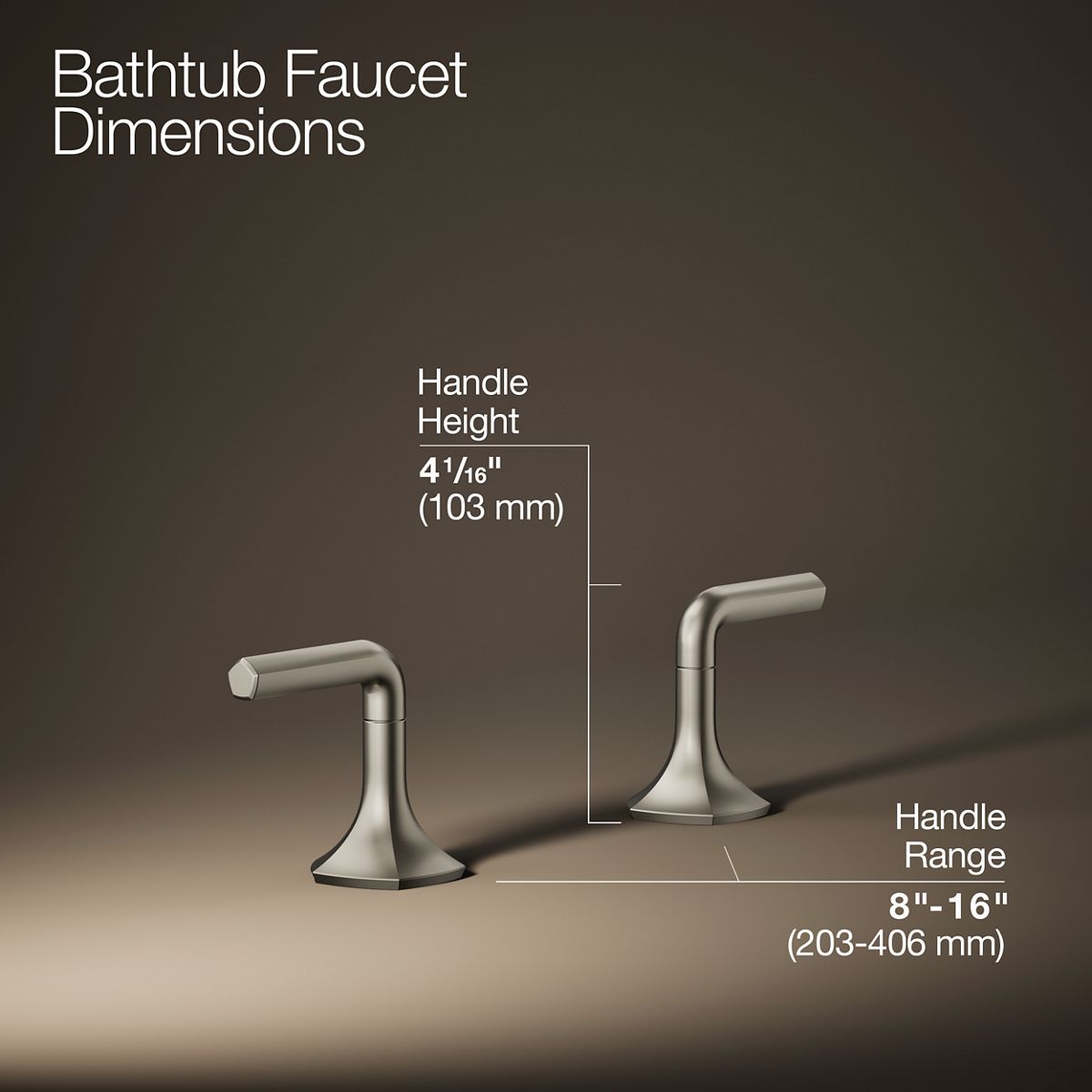 Occasion® Deck-mount bath faucet handles with Lever design