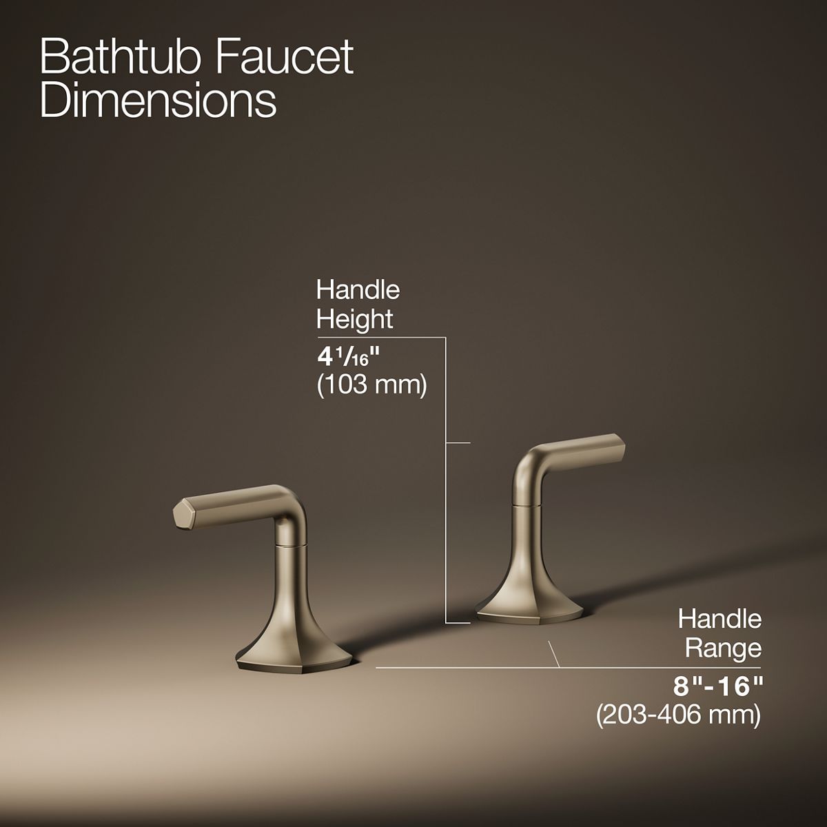 Occasion® Deck-mount bath faucet handles with Lever design