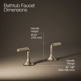Occasion® Deck-mount bath faucet handles with Lever design