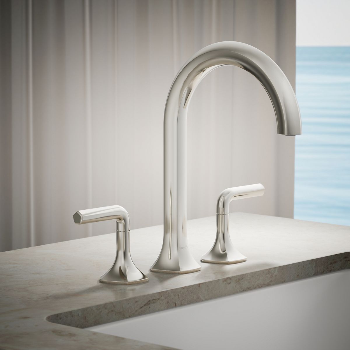 Occasion® Deck-mount bath faucet handles with Lever design
