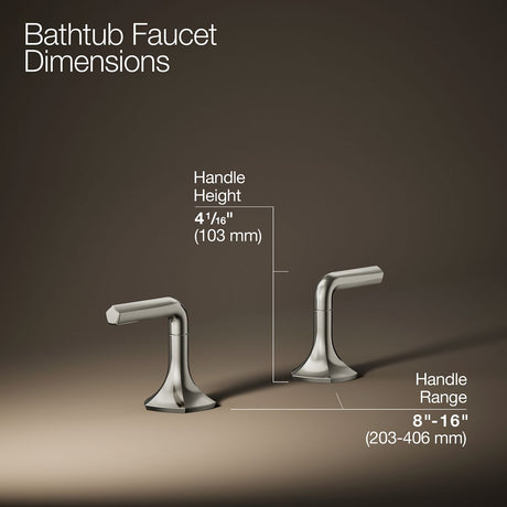 Occasion® Deck-mount bath faucet handles with Lever design