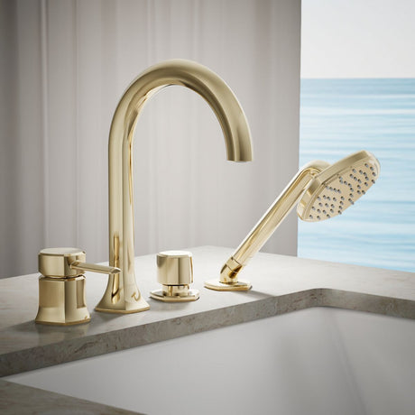 Occasion® Deck-mount handshower holder and two-way diverter valve