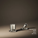Occasion® Deck-mount handshower holder and two-way diverter valve