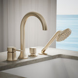 Occasion® Deck-mount handshower holder and two-way diverter valve