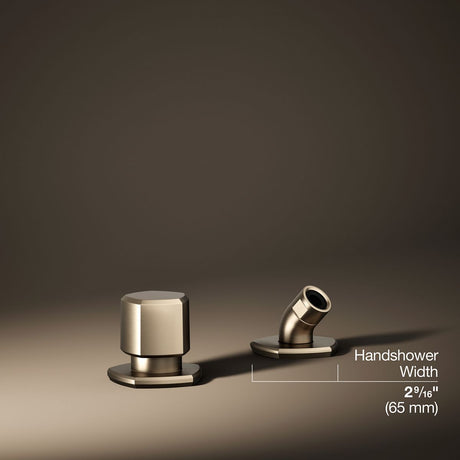 Occasion® Deck-mount handshower holder and two-way diverter valve