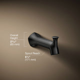 Occasion® Wall-mount bath spout with Straight design and diverter