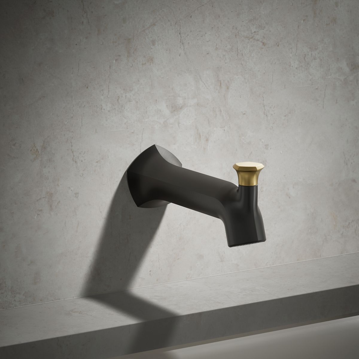 Occasion® Wall-mount bath spout with Straight design and diverter