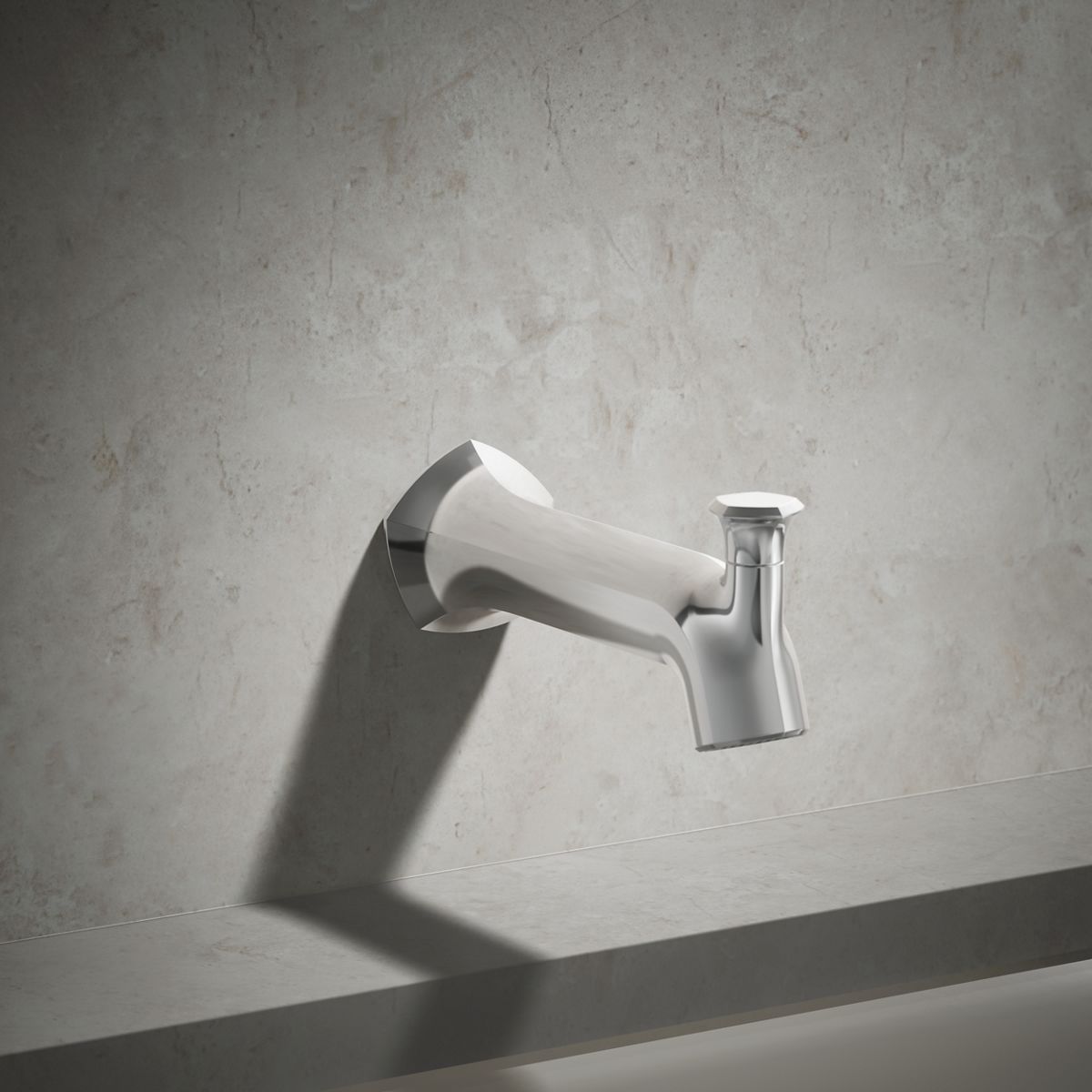 Occasion® Wall-mount bath spout with Straight design and diverter