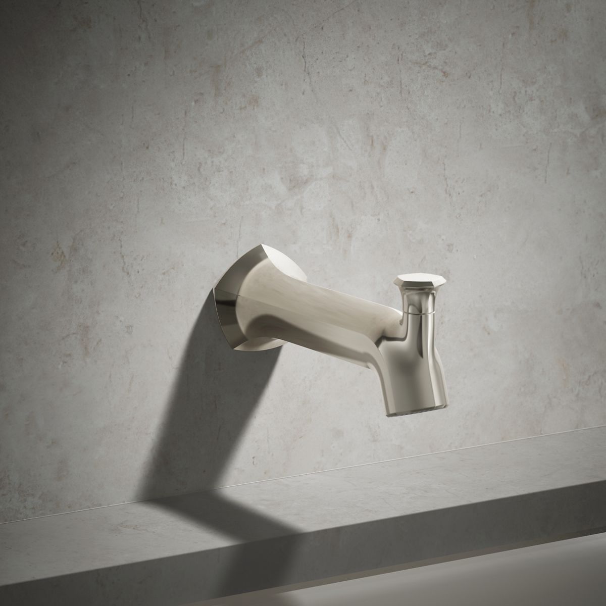 Occasion® Wall-mount bath spout with Straight design and diverter