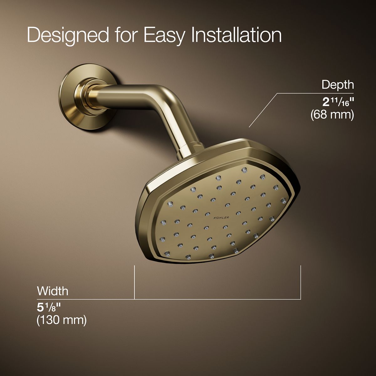 Occasion® Single-function showerhead, 2.5 gpm