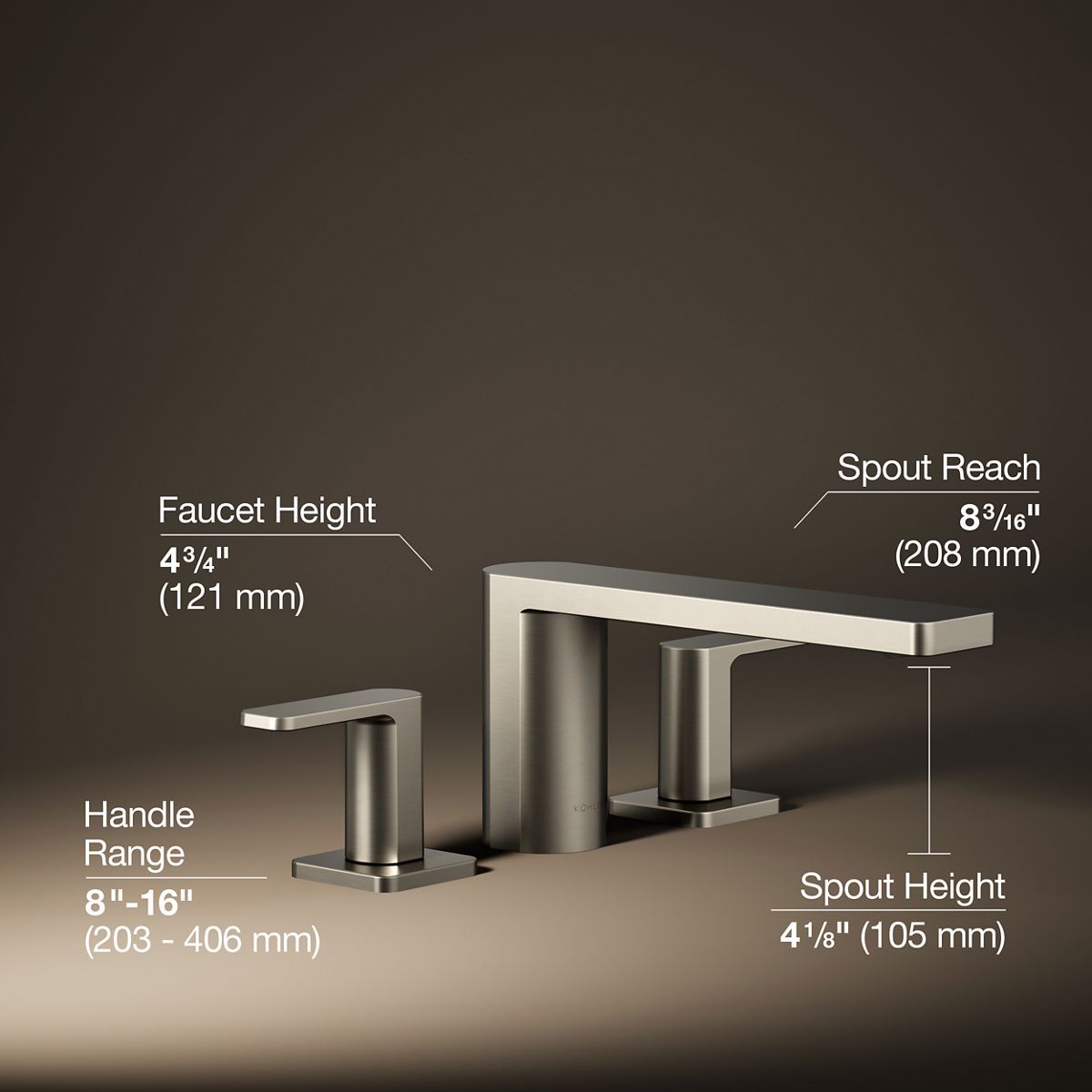 Parallel® Deck-mount bath faucet
