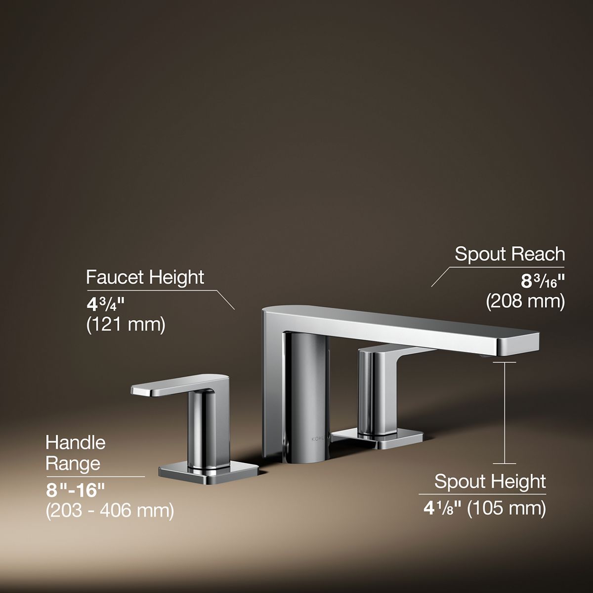 Parallel® Deck-mount bath faucet