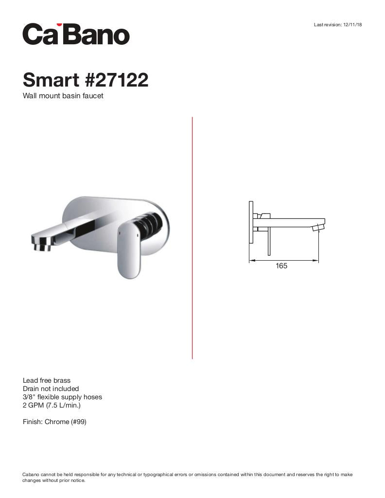 Wall mount basin faucet
