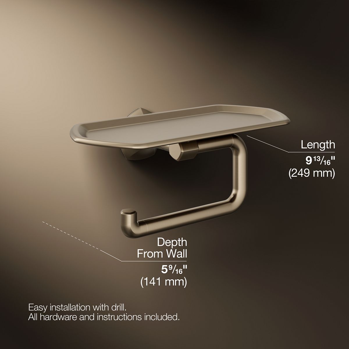 Occasion® Toilet paper holder with tray
