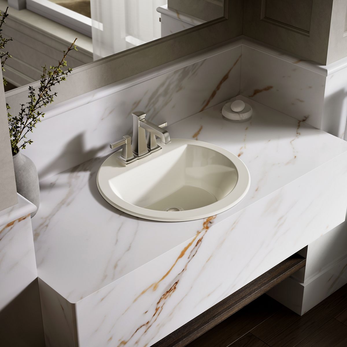 Bryant® 19" round drop-in bathroom sink