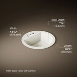 Bryant® 19" round drop-in bathroom sink